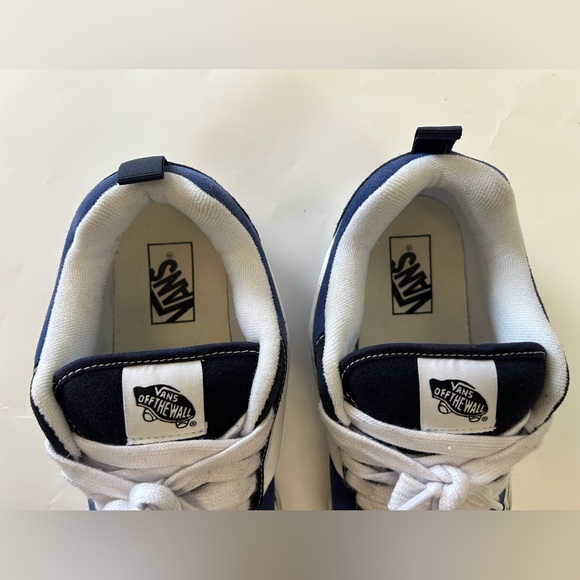 Men’s Knu Skool Vans Blue and White Sneakers - Picture 6 of 12